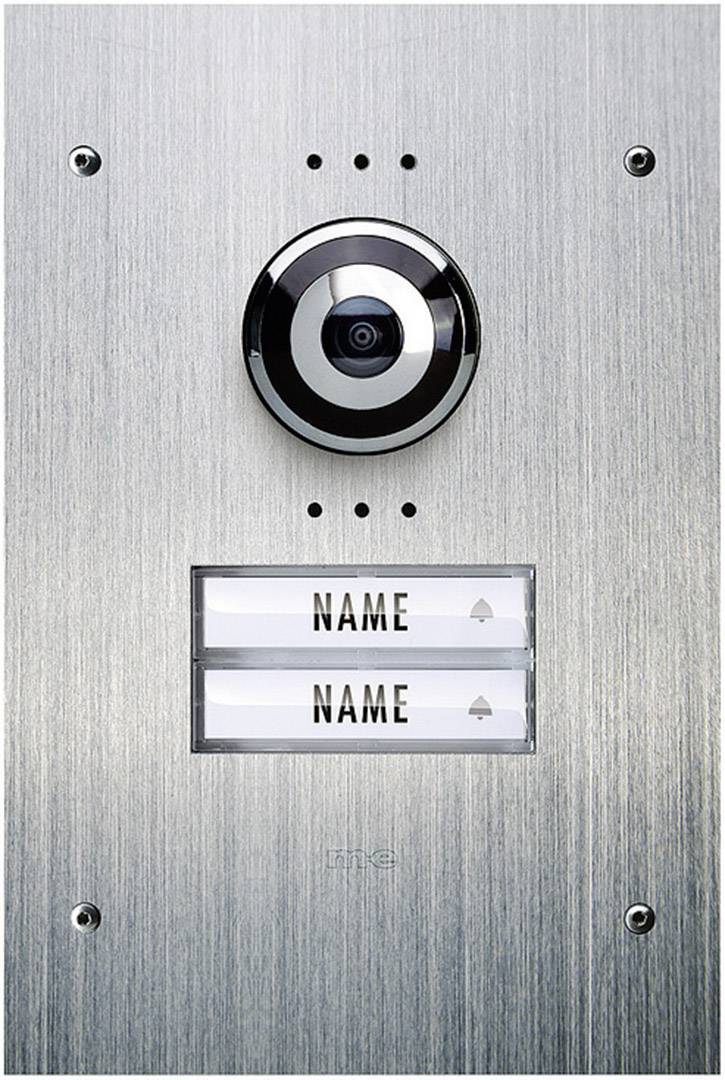 M-e modern-electronics Vistadoor Video-Türsprechanlage Kabelgebunden Außeneinheit 2 Familienhaus Edelstahl