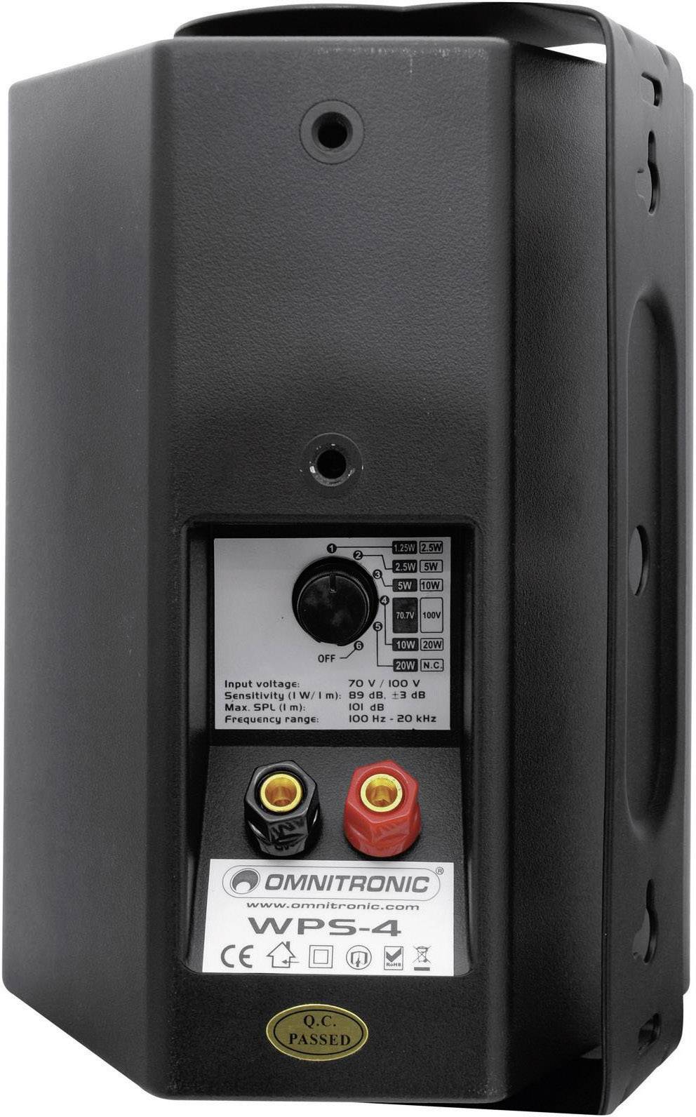 Omnitronic WPS-4S ELA-Wandlautsprecher Schwarz 1St.