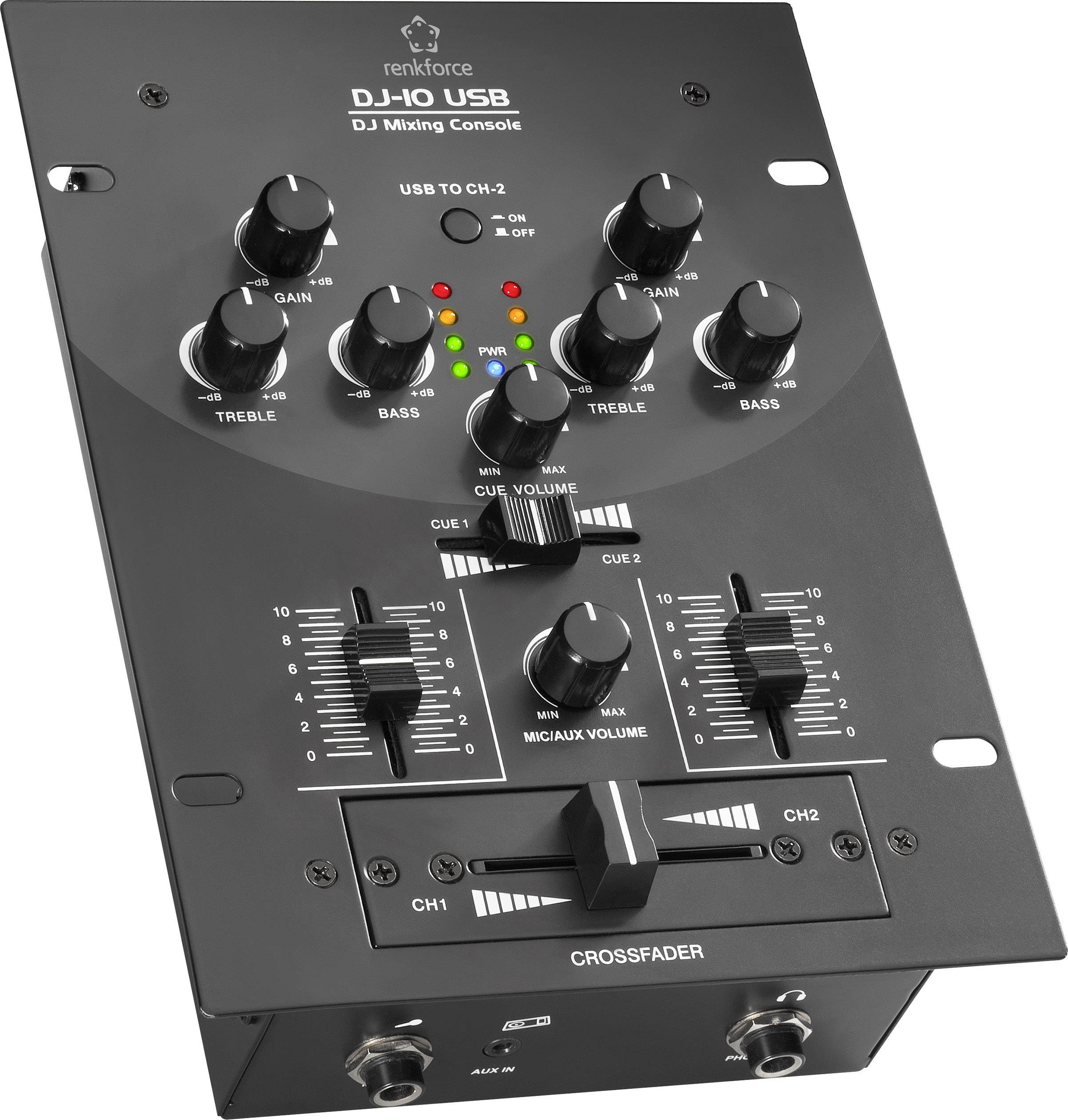 Renkforce DJ10+USB 2-Kanal DJ Mixer
