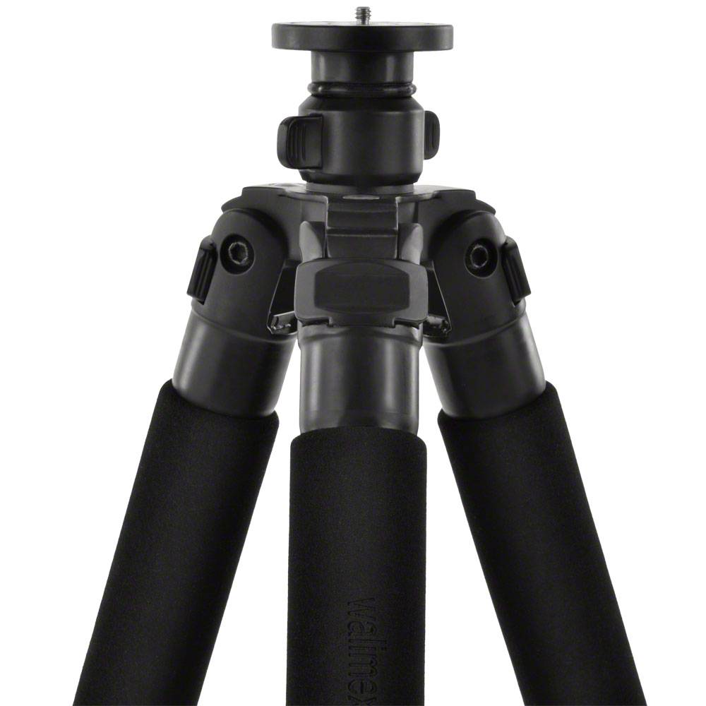 Walimex FT-665T Dreibeinstativ 1/4 Zoll Arbeitshöhe=38 - 185 cm Schwarz inkl. Tasche