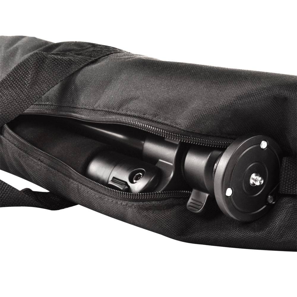 Walimex FT-665T Dreibeinstativ 1/4 Zoll Arbeitshöhe=38 - 185 cm Schwarz inkl. Tasche