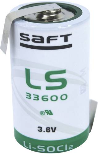 Saft LS 33600 HBG Spezial-Batterie Mono (D) Z-Lötfahne Lithium 3.6V 17000 mAh 1St.
