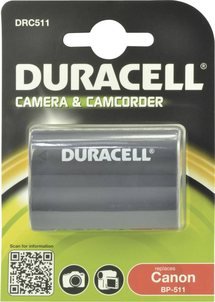 Duracell BP-511 Kamera-Akku ersetzt Original-Akku (Kamera) BP-511, BP-512 7.4 V 1400 mAh