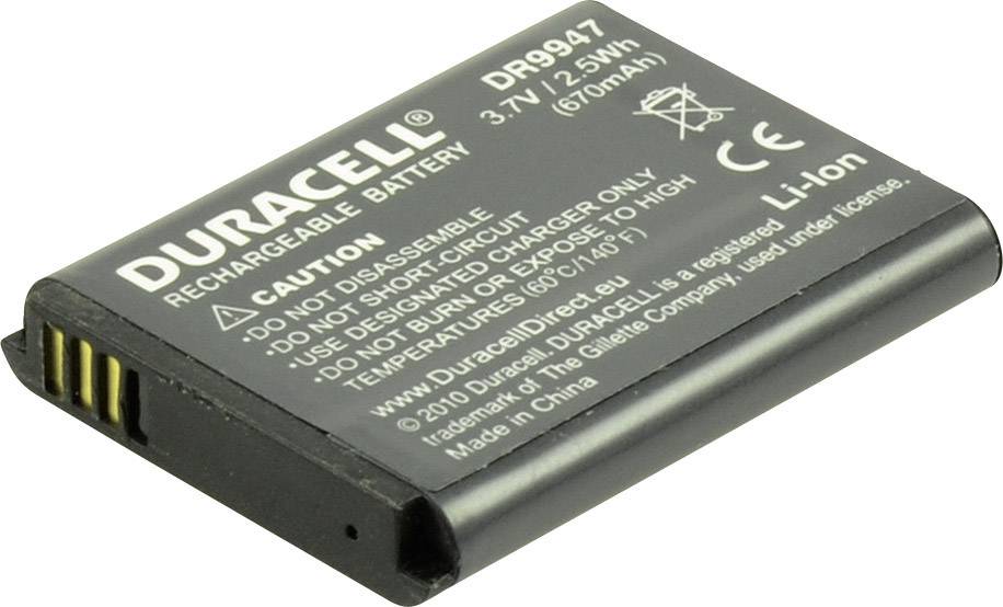 Duracell BP70A Kamera-Akku ersetzt Original-Akku (Kamera) BP-70A 3.7V 670 mAh