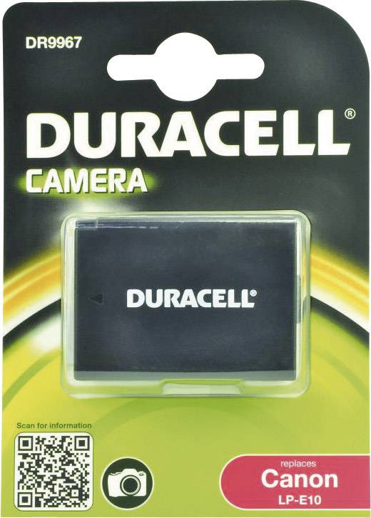 Duracell LP-E10 Kamera-Akku ersetzt Original-Akku (Kamera) LP-E10 7.4V 1020 mAh