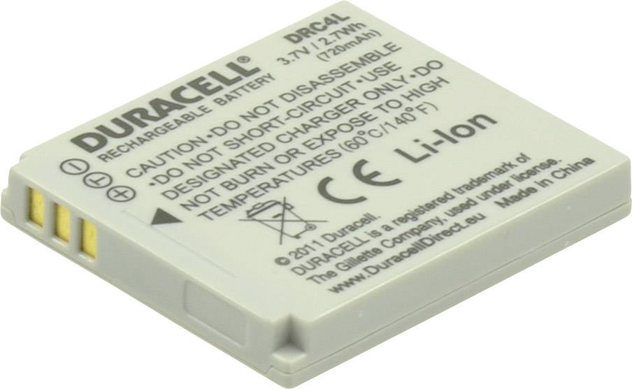 Duracell NB-4L Kamera-Akku ersetzt Original-Akku (Kamera) NB-4L 3.7V 700 mAh