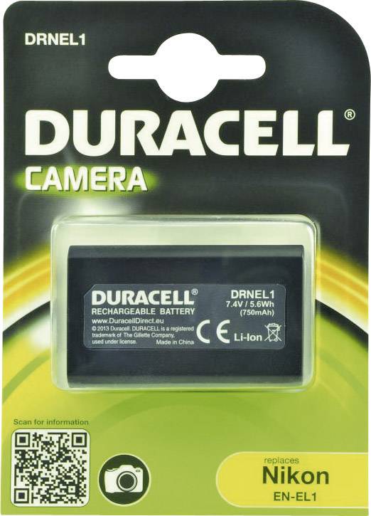 Duracell EN-EL1 Kamera-Akku ersetzt Original-Akku (Kamera) NP-8 7.4 V 750 mAh