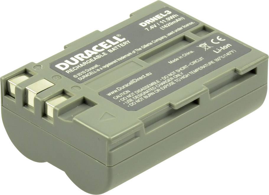 Duracell EN-EL3 Kamera-Akku ersetzt Original-Akku (Kamera) EN-EL3 7.4V 1400 mAh