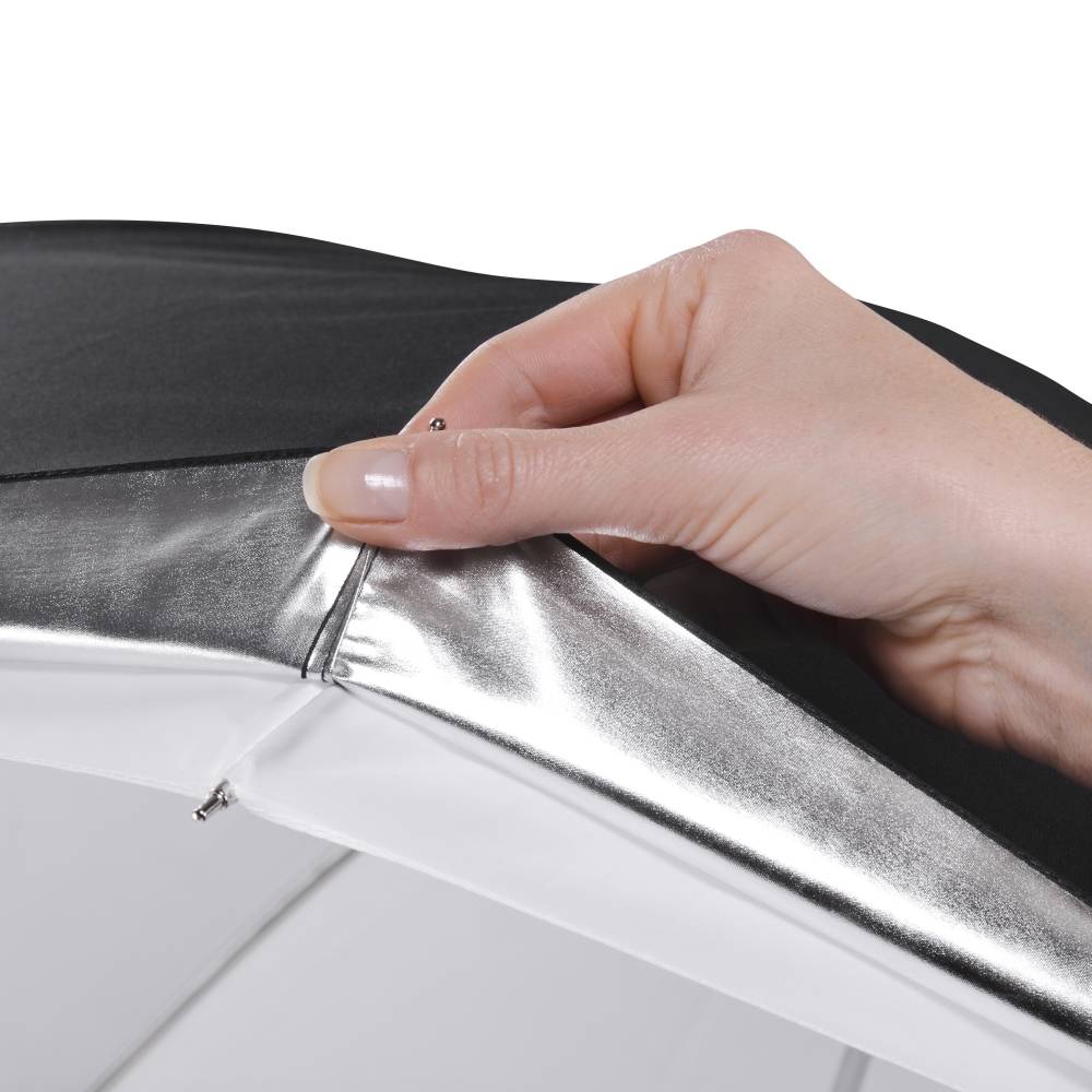 Walimex Pro 2in1 Reflexschirm weiß 17656 Durchlichtschirm (Ø) 150 cm 1 St.