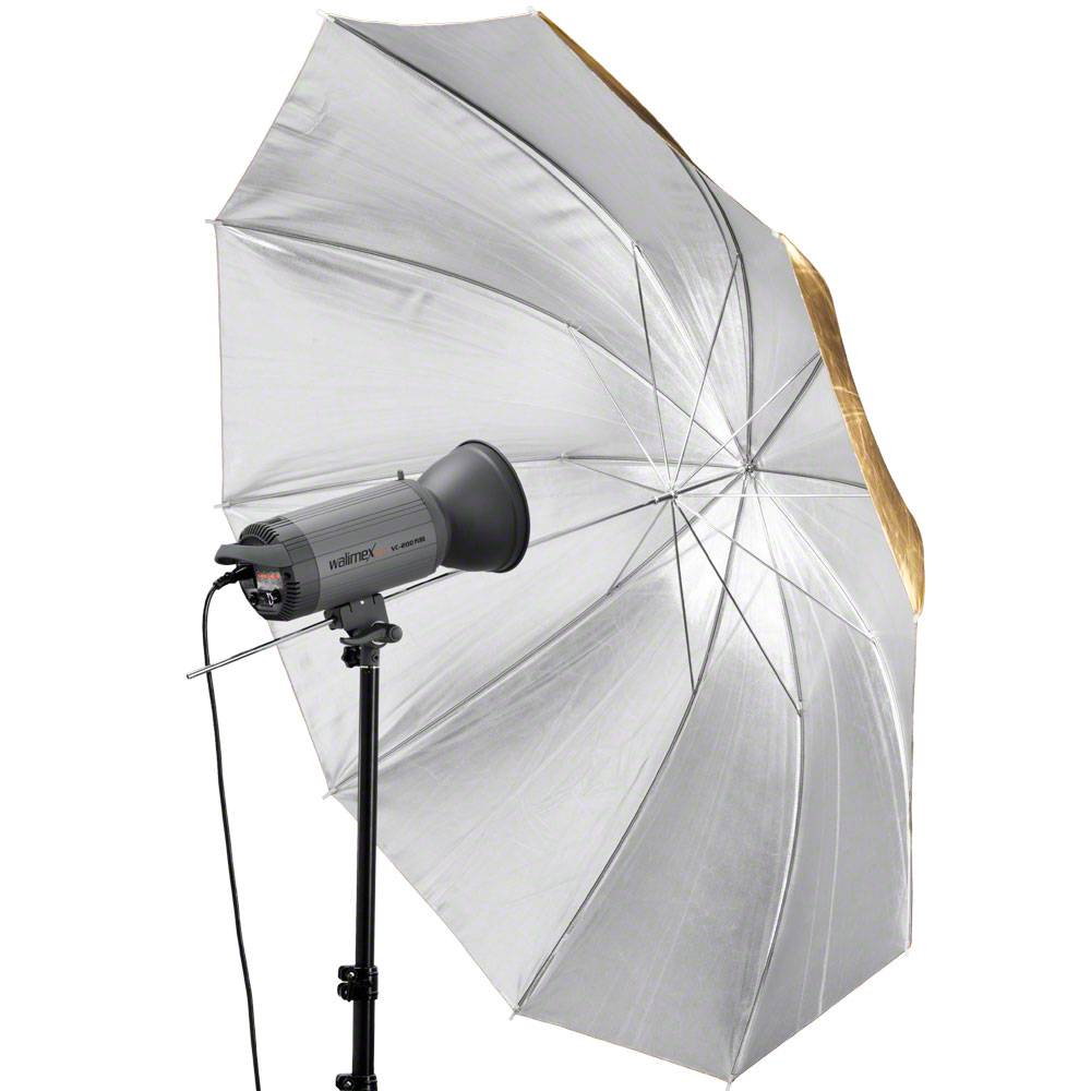 Walimex Pro 2in1 Reflexschirm gold/silber, 150cm 17670    1 St.
