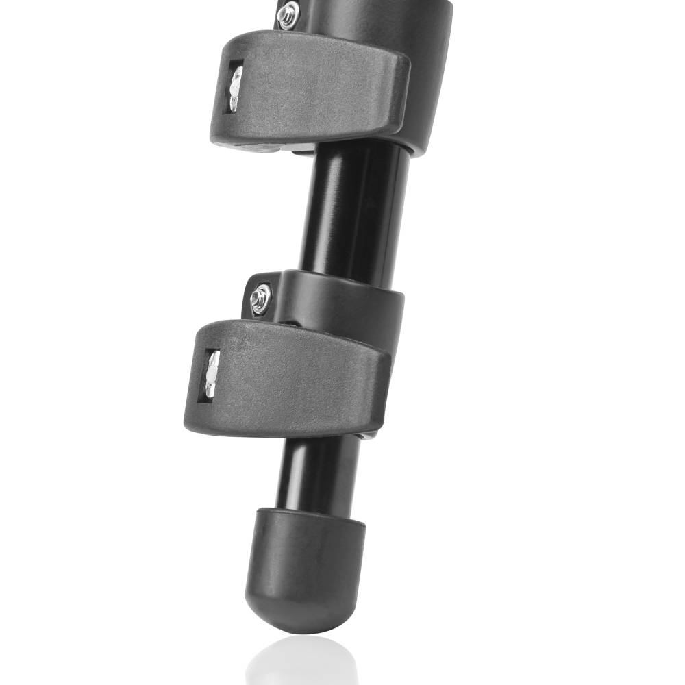 Mantona Pro Makro II Stativ Dreibeinstativ 1/4 Zoll, 3/8 Zoll Arbeitshöhe=17 - 151 cm Schwarz Kugelkopf