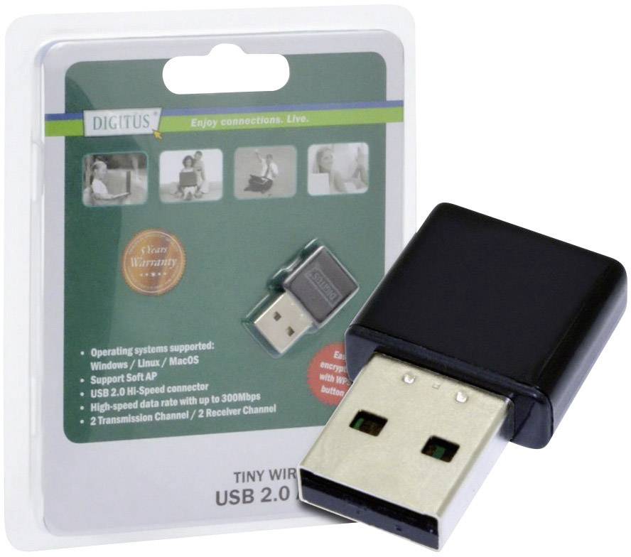 Digitus DN-70542 WLAN Stick USB-A (USB 2.0) 300MBit/s