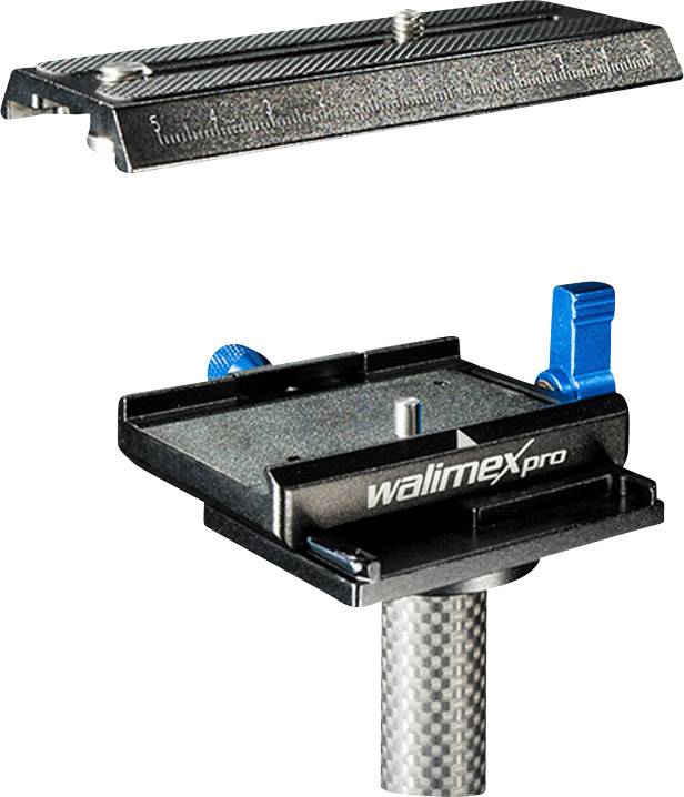 Walimex Pro Schwebestativ StabyPod S 60cm Gimbal mechanisch 1/4 Zoll Schwarz, Blau inkl. Tasche Belastbar bis 3.5kg