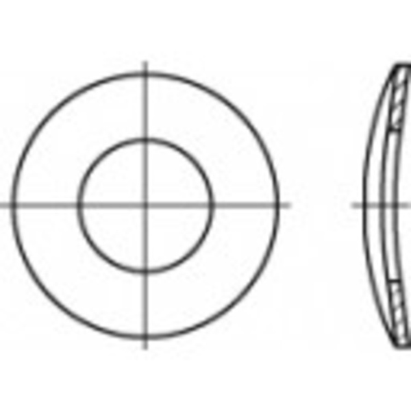 TOOLCRAFT 105923 Federscheiben Innen-Durchmesser: 4.3mm DIN 137 Federstahl verzinkt 100St.
