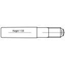 TOOLCRAFT 106168 Kegelstift (Ø x L) 8mm x 60mm Stahl 10St.