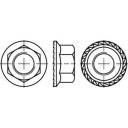 TOOLCRAFT 1067597 Sechskant-Sperrzahnmuttern mit Flansch M6 DIN 6923 Edelstahl A2 1000St.