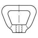 TOOLCRAFT 1069485 Korbmuttern M10 DIN 80704 Edelstahl A4 1St.