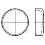 TOOLCRAFT Verschlußdeckel Stahl 107079 100 St. (Ø) 28mm TOOLCRAFT Verschlußdeckel Stahl 107079 100 St. (Ø) 28mm