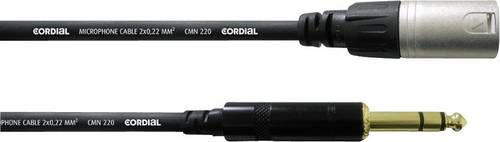 Cordial CFM6MV XLR Adapterkabel [1x XLR-Stecker - 1x Klinkenstecker 6.35 mm] 6.00 m Schwarz