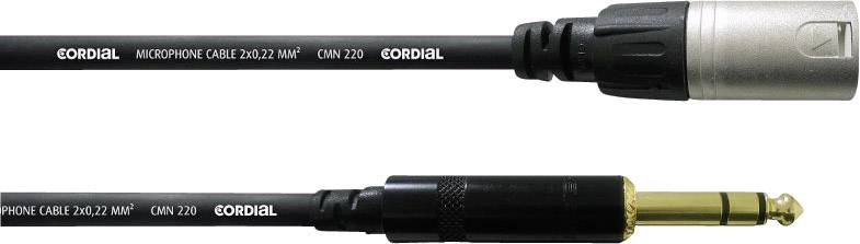 Cordial CFM6MV XLR Adapterkabel [1x XLR-Stecker - 1x Klinkenstecker 6.35 mm] 6.00 m Schwarz