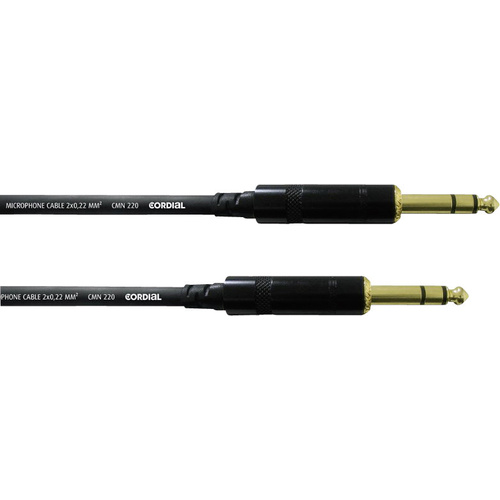 Cordial CFM1,5VV Instrumenten Kabel [1x Klinkenstecker 6.35mm - 1x Klinkenstecker 6.35 mm] 1.50m Schwarz