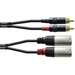 Cordial CFU 3 MC Audio Adapterkabel [2x XLR-Stecker - 2x Cinch-Stecker] 3.00 m Schwarz
