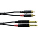 Cordial CFU3PC Audio Adapterkabel [2x Klinkenstecker 6.35mm - 2x Cinch-Stecker] 3.00m Schwarz