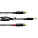 Cordial CFY1,5WCC Audio Adapterkabel [1x Klinkenstecker 3.5 mm - 2x Cinch-Stecker] 1.50 m Schwarz