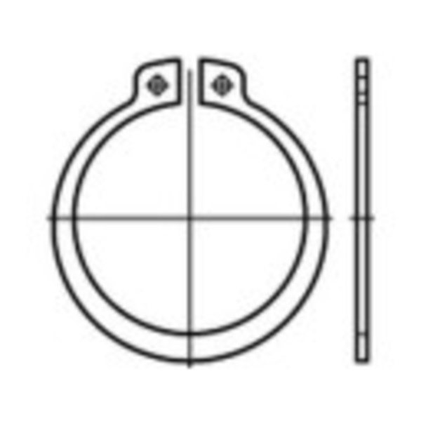 TOOLCRAFT 1060892 Sicherungsringe Innen-Durchmesser: 6.5mm DIN 471 Edelstahl 100St.