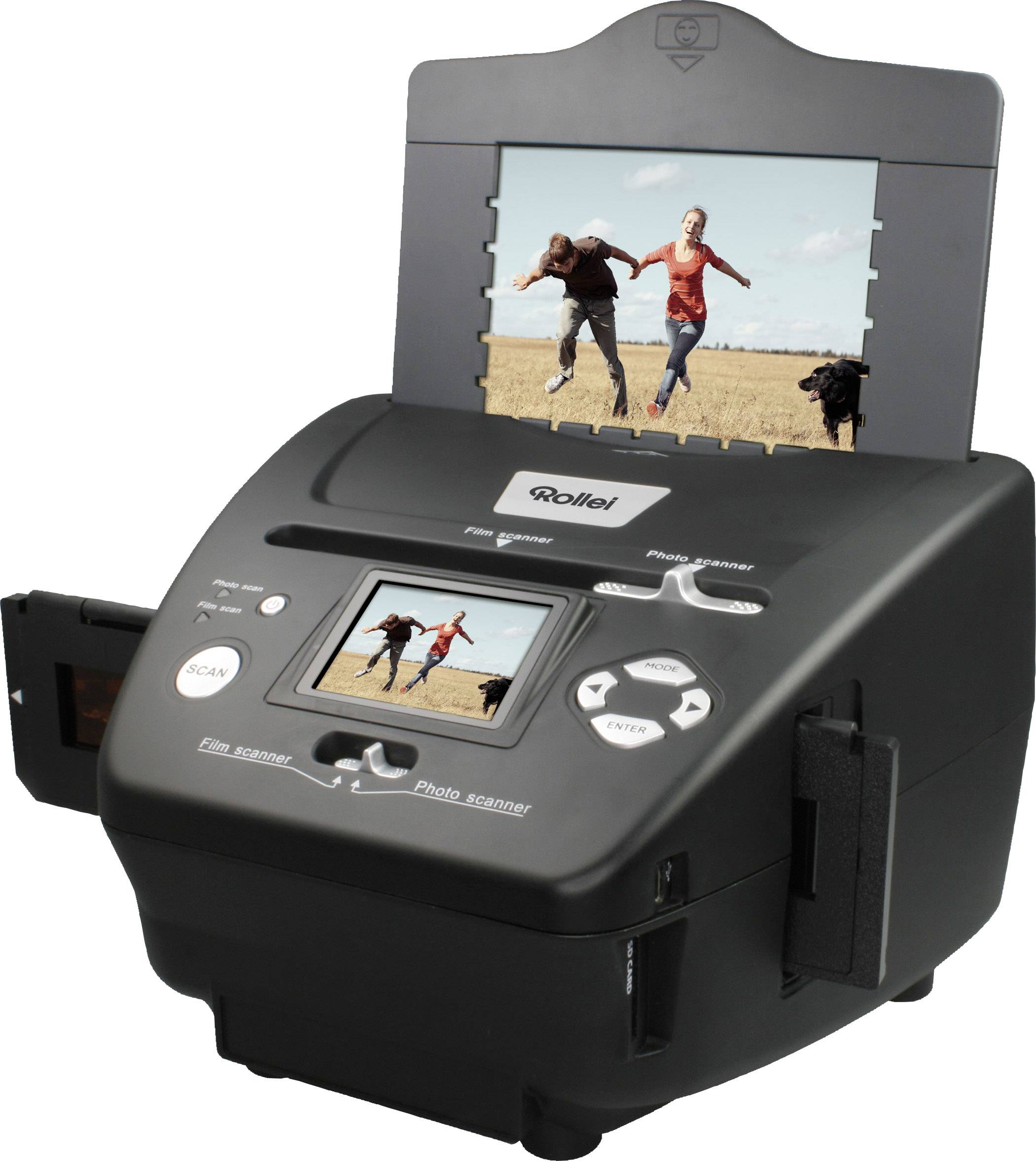 Rollei PDF-S 240 SE Diascanner, Fotoscanner, Negativscanner Digitalisierung ohne PC, Display, Speicherkarten-Steckplatz