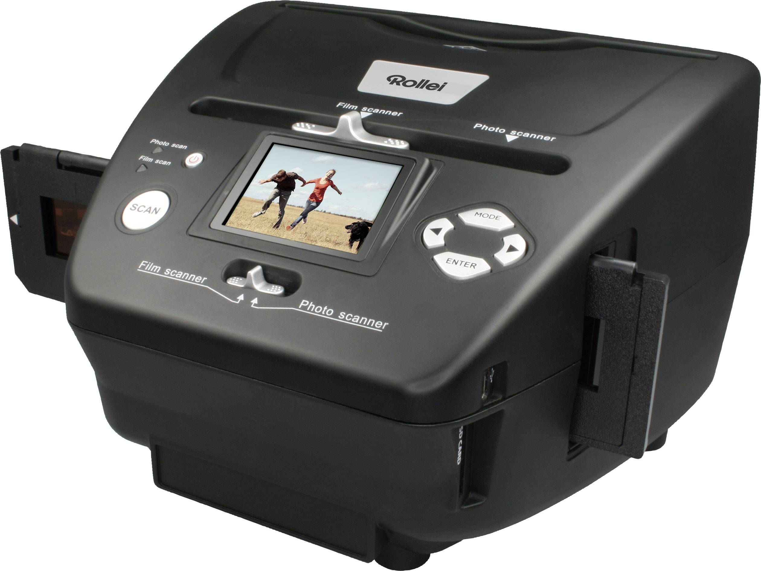 Rollei PDF-S 240 SE Diascanner, Fotoscanner, Negativscanner Digitalisierung ohne PC, Display, Speicherkarten-Steckplatz