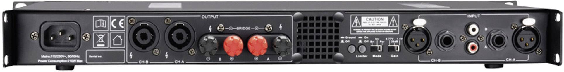 LD Systems LDXS400 PA Verstärker RMS Leistung je Kanal an 4 Ohm: 200W