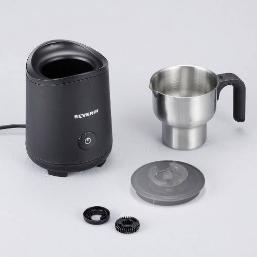 Severin SM 9495 9495 Induktions-Milchaufschäumer Schwarz, Edelstahl 500 W