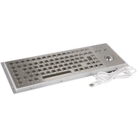 Joy-it IPC Keyboard 02 IP65 NEMA 4X Kabelgebunden Tastatur Deutsch, QWERTZ Silber mit Trackball, Maustasten, Staubgeschützt Joy-it IPC Keyboard 02 IP65 NEMA 4X Kabelgebunden Tastatur Deutsch, QWERTZ Silber mit Trackball, Maustasten, Staubgeschützt