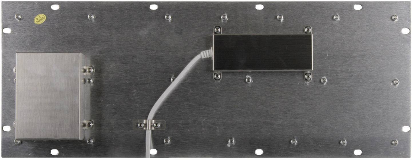 Joy-it IPC Keyboard 02 IP65 NEMA 4X Kabelgebunden Tastatur Deutsch, QWERTZ Silber mit Trackball, Maustasten, Staubgeschützt