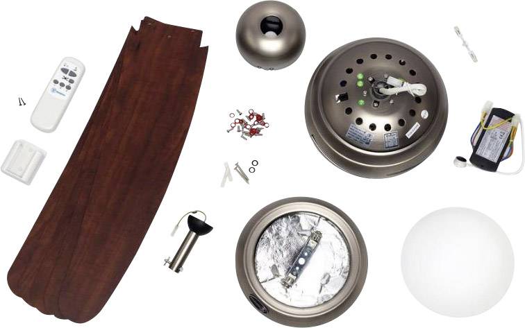 Westinghouse Bendan Deckenventilator 60W (Ø x H) 132cm x 360mm Zinn mit Fernbedienung, mit Beleuchtung