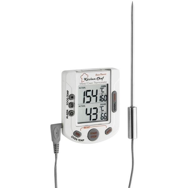 TFA Dostmann 14.1503 Küchen-Thermometer Ofen- und Kerntemperatur, mit  Touchscreen, mit Timer, Alarm Schwein, Rind, Reh, Lamm