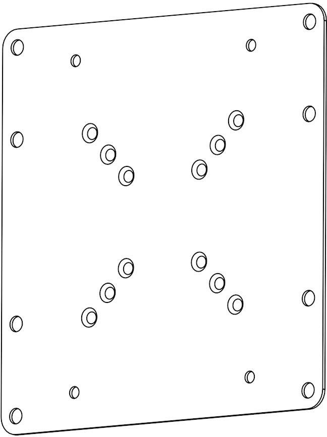Goobay VESA-Adapter Passend für Serie: Universal Schwarz