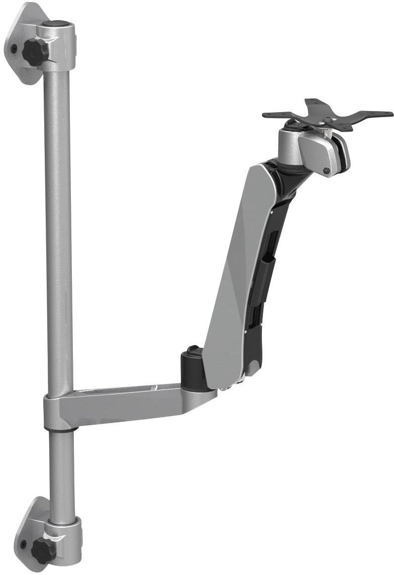 Monitorhalterung mit verstellbarem Arm, an Stange montiert. Geeignet zur Befestigung eines Bildschirms an Wänden für flexible Positionierung.