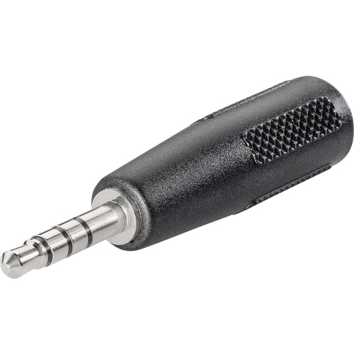 TRU Components Klinken-Adapter Klinkenstecker 3.5mm - Klinkenbuchse 3.5mm Stereo Polzahl (num):4