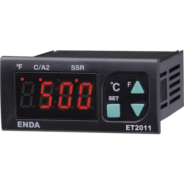 Enda ET2011-RT-230 PID Régulateur de température Pt100 -100 à +600 °C Relais 8 A, SSR (L x l x H) 71 x 77 x 35 mm
