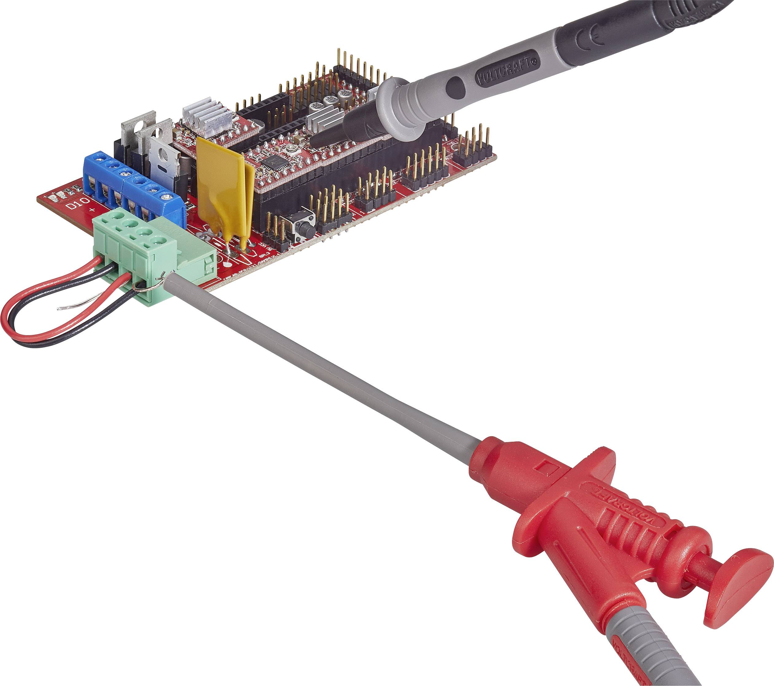 VOLTCRAFT MS-6 Sicherheits-Messleitungs-Set Lamellenstecker 4mm Prüfspitze 1.20m Schwarz, Rot 1 Set