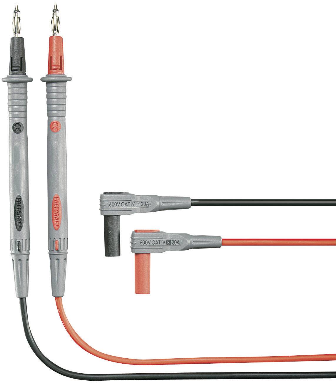 VOLTCRAFT Sicherheits-Messleitungs-Set 1.20m Schwarz, Rot MS-4P