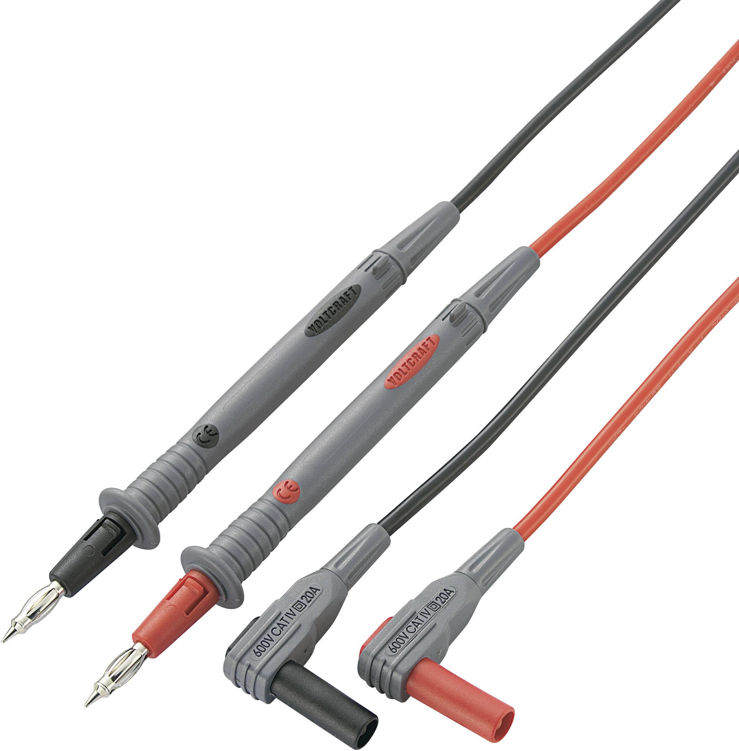 VOLTCRAFT Sicherheits-Messleitungs-Set 1.20m Schwarz, Rot MS-4P