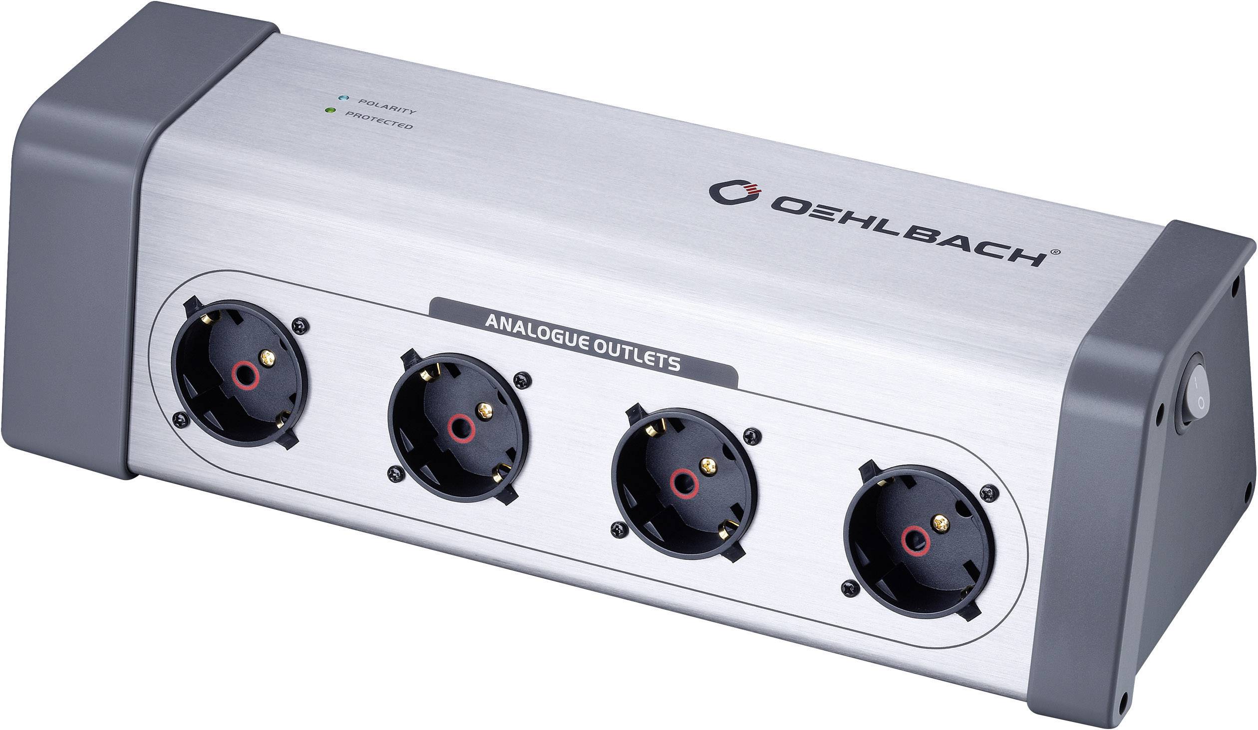 Oehlbach 13040 Überspannungsschutz-Steckdosenleiste 8fach Silber, Grau Schutzkontakt 1 St.