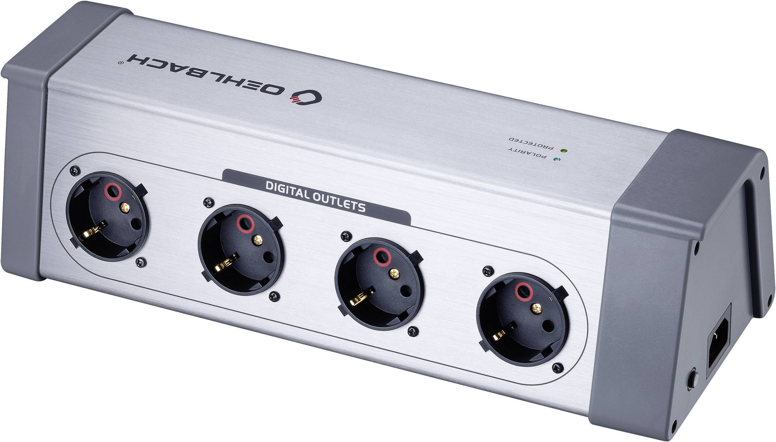 Oehlbach 13040 Überspannungsschutz-Steckdosenleiste 8fach Silber, Grau Schutzkontakt 1St.