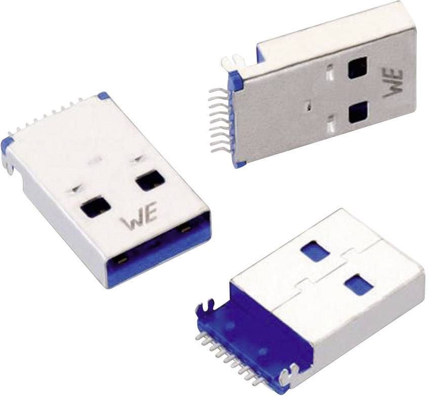 Würth Elektronik USB 3.0 Typ A Stecker liegend SMD mit Montageclip WR-COM Buchse, Einbau horizontal WR-COM 692112030100 Inhalt
