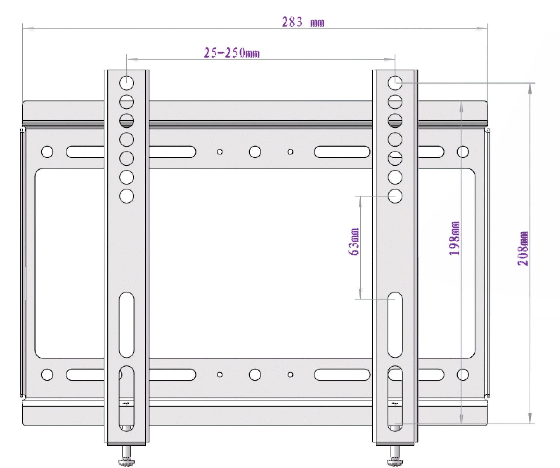 SpeaKa Professional Slim Fix TV-Wandhalterung 35,6cm (14") - 106,7cm (42") Starr
