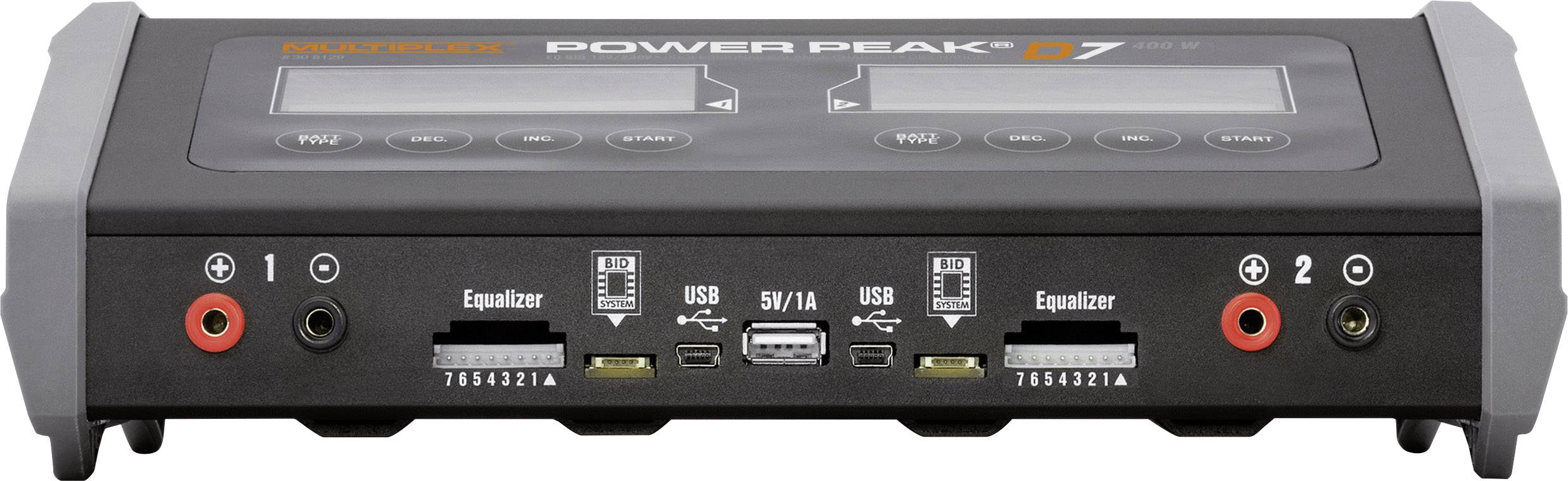 Power Peak by Multiplex D7 EQ-BID Modellbau-Multifunktionsladegerät 12 V, 220 V 20 A NiMH, NiCd, LiPo, LiIon, LiFePO