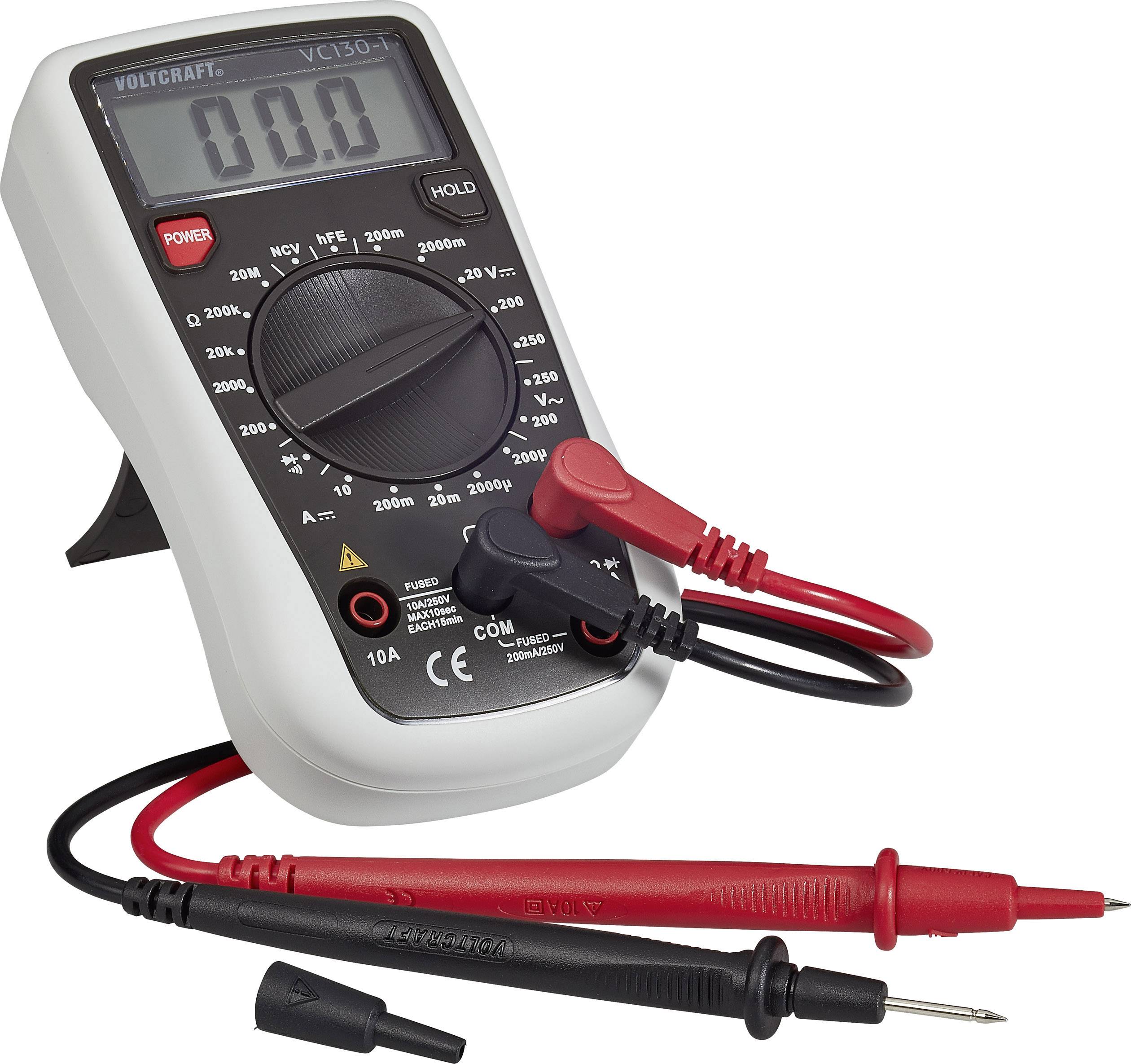 VOLTCRAFT VC130-1 Hand-Multimeter digital CAT III 250V Anzeige (Counts): 2000